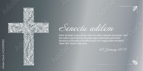 Vector Funeral card template