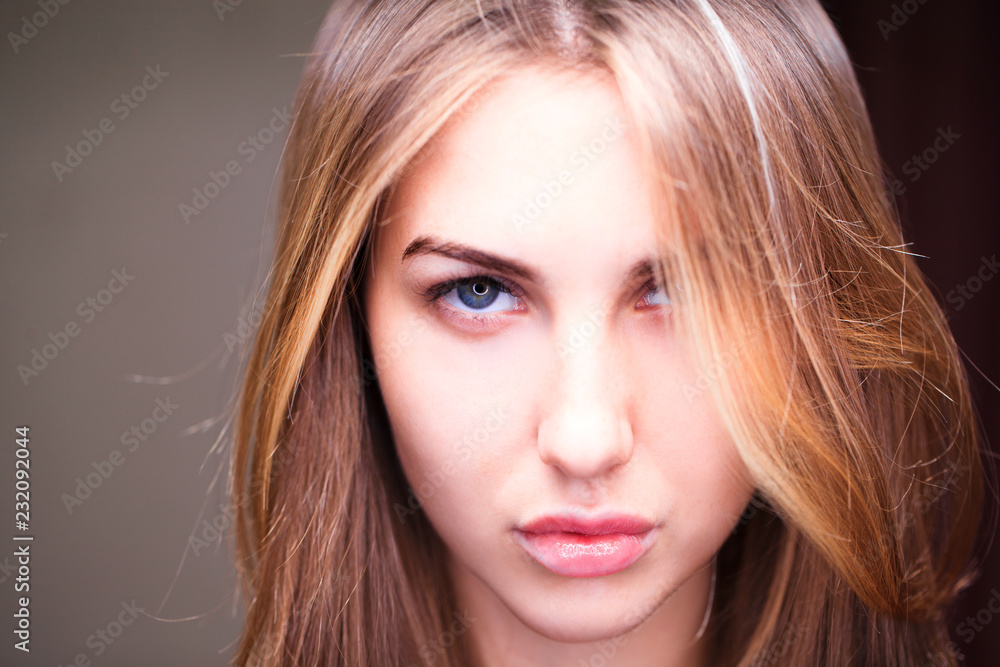 Portrait of a young beautiful blonde woman Portrait of a young beautiful blonde woman