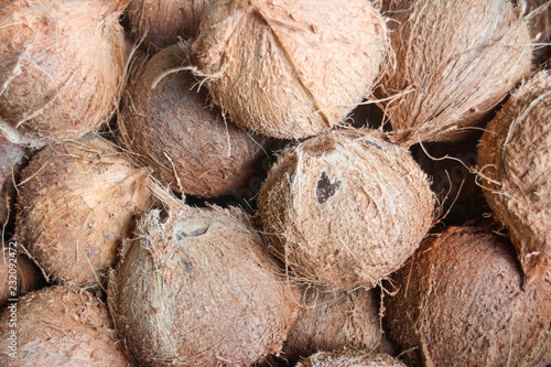 Coconut without bark for coconut milk.