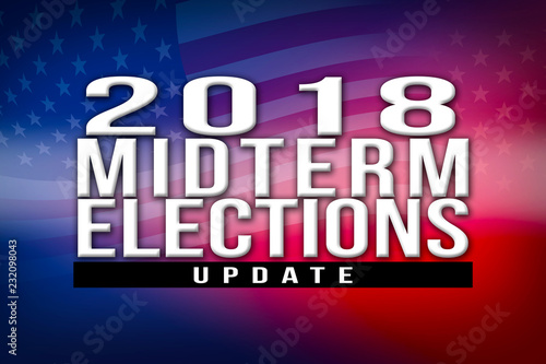 2018 Midterm Elections UPDATE with USA flag background