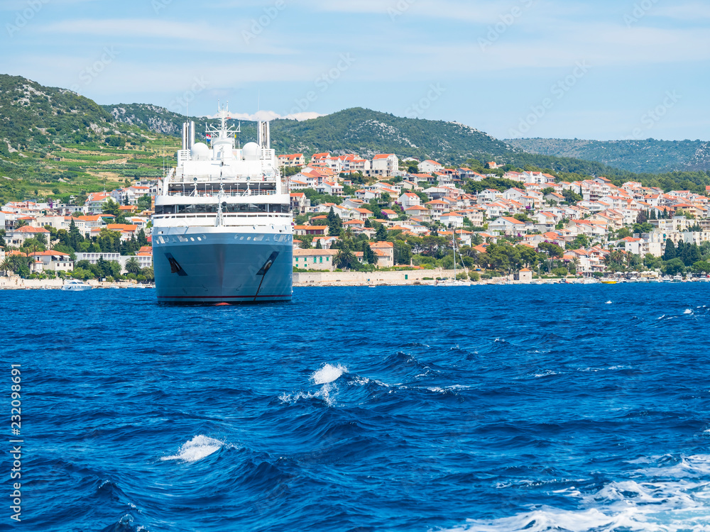 Croatia, Adriatic coast, Dalmatia, Murvica, Cruise liner