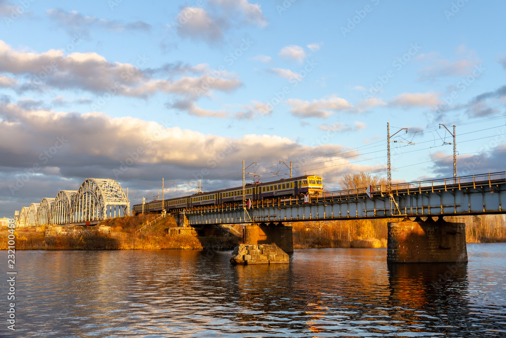 Fototapeta premium bridge over the river daugava in Riga