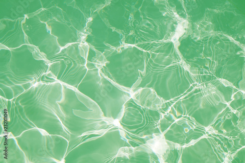 Beautiful green water in swimming pool background