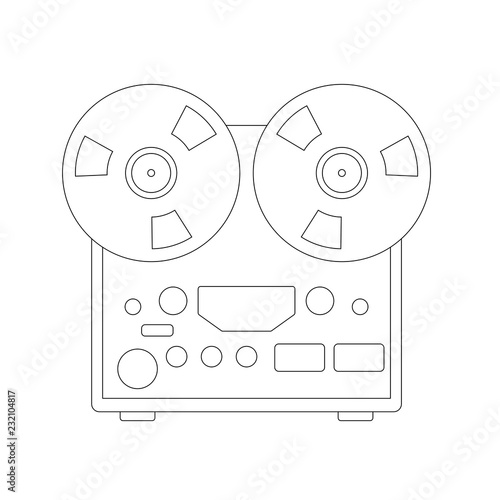  reel recorder vector illustration lining draw