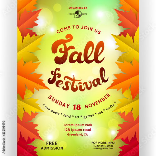 Fall festival poster design.