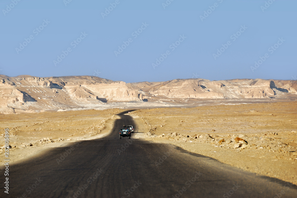 Road in Sahara desert, Egypt