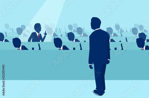 Office employee raising a question to a boss manager