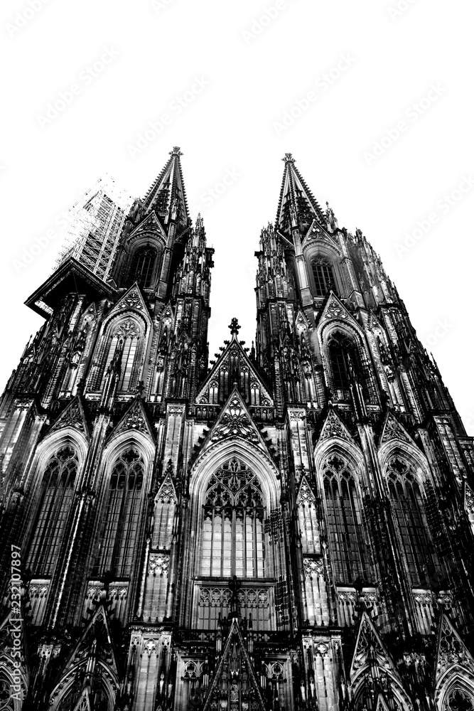 Cathedral of Cologne in Black and White