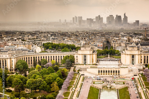Aerial panorama Paris view from Eiffel Tower © AlexRosu