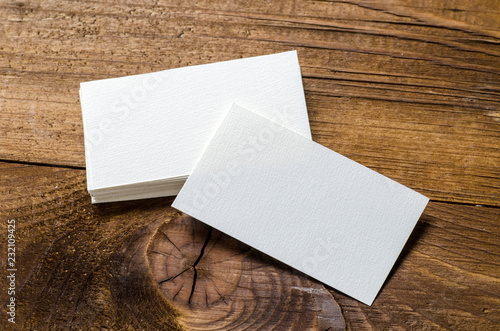 white blank business card