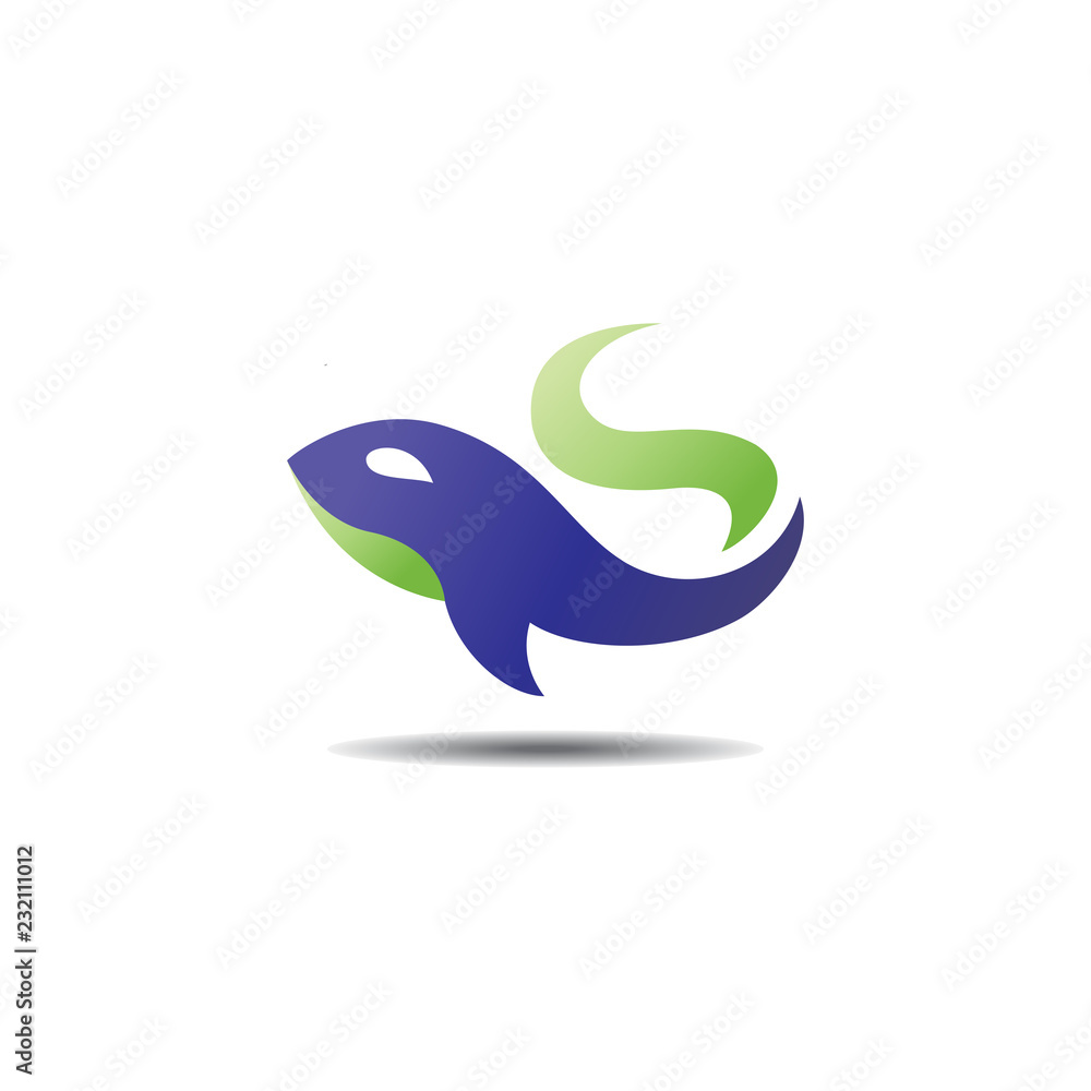 fish logo. vector template ready for use