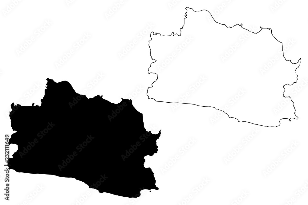 Jawa Barat Indonesia Map West Java (Subdivisions Of Indonesia, Provinces Of Indonesia) Map Vector  Illustration, Scribble Sketch Jawa Barat Map Stock Vector | Adobe Stock