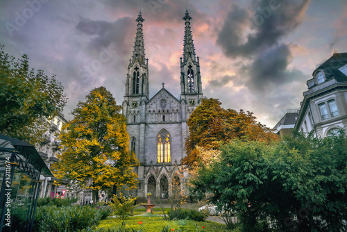 Iglesia de Baden-Baden en Augustaplatz. Baden-Baden, Germany photo