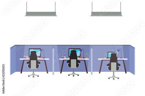 work cubicles isolated icon
