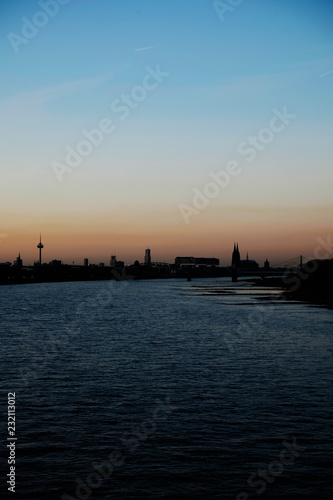 Panorama of Cologne at Sunset