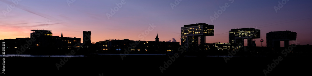 Panorma of Cologne at Sunset