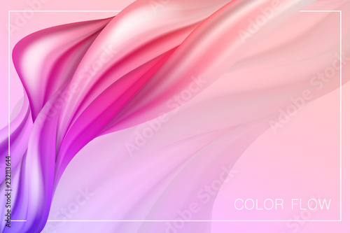 Abstract colorful flow poster. Wave liquid shape background. Graphic concept for your design project