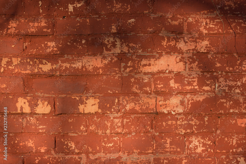Obraz premium old brick wall and stucco abstract pattern for background