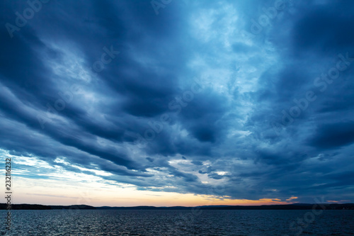 Evening sky after sunset, sky clouds evening atmosphere