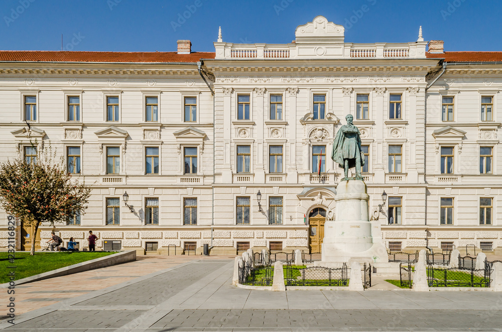Pecs, Hungary - October 06, 2018: Monument to Lajos Kossuth