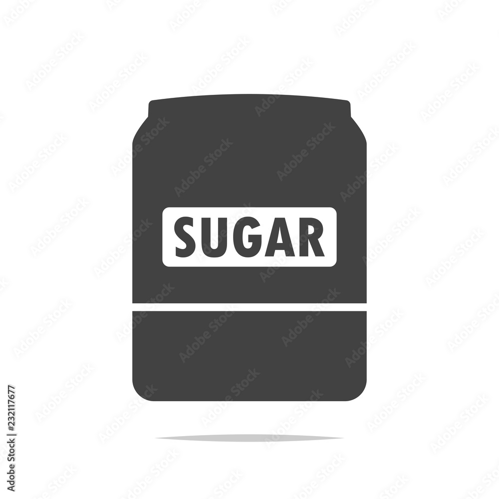 Bag of sugar icon vector