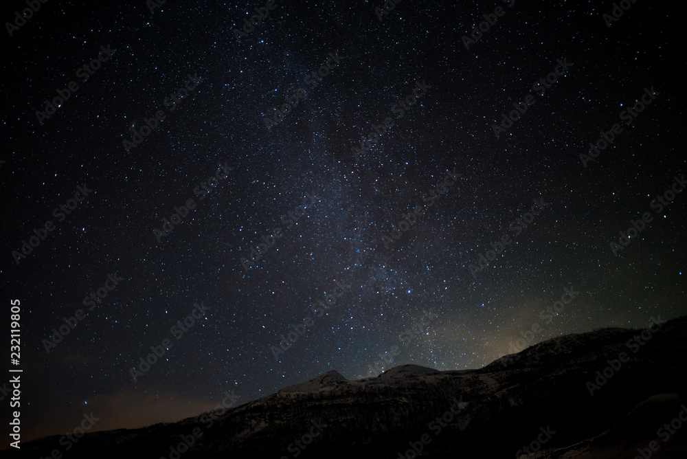 The stars and milky sky