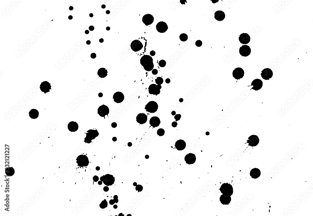 Ink grunge drops texture. Black hand drawn splashes and stains on white background. Ink grunge drops texture. Black hand drawn splashes and stains on white background.
