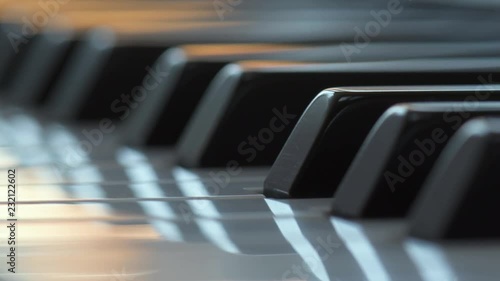 Slow tracking over piano keys