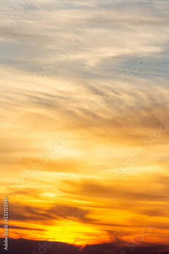 background of a cloudy sky, beautiful nature paintings, sunset in the sky © fantom_rd