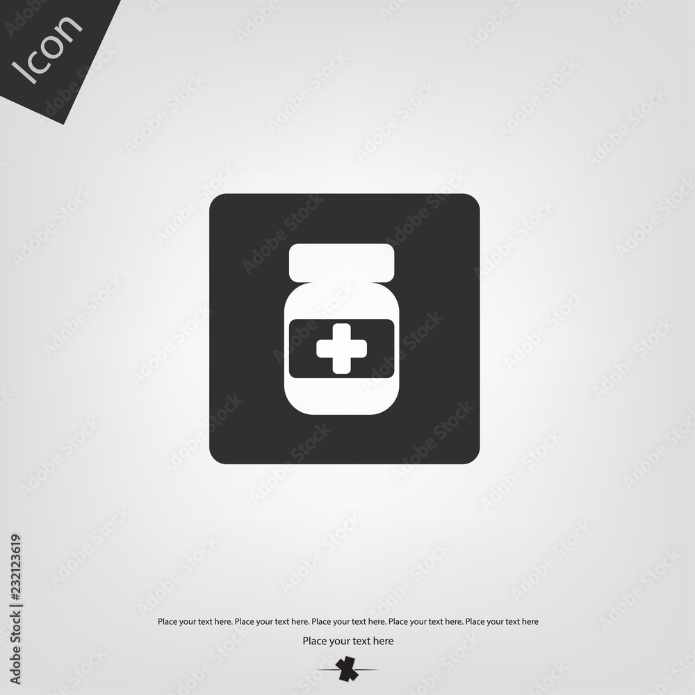 Bottle pill icon Bottle pill icon