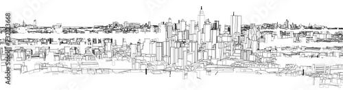 city buildings vector illustration