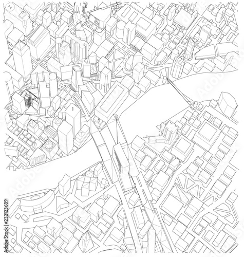city buildings vector illustration