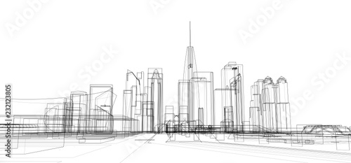 city buildings vector illustration