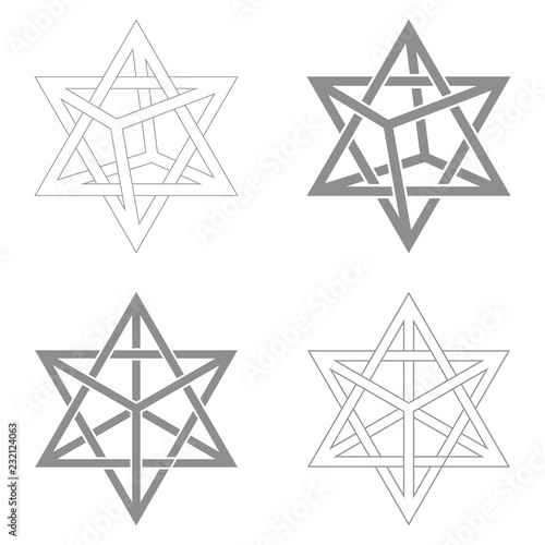 vector icon with  Kabbalah symbol Merkaba for your design