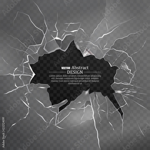 The broken glass