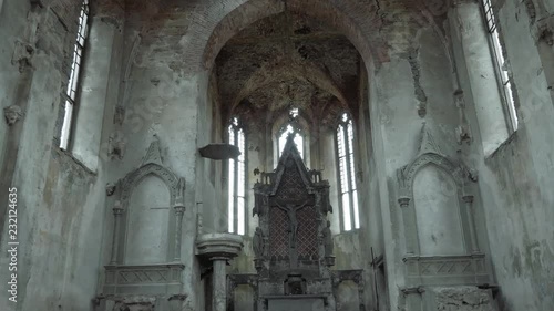 Gothic medieval temple inside