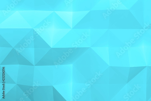 Abstract cyan digital low poly pattern 3d