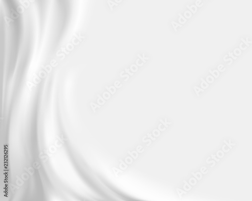 White silk fabric. Textile background of tissue.