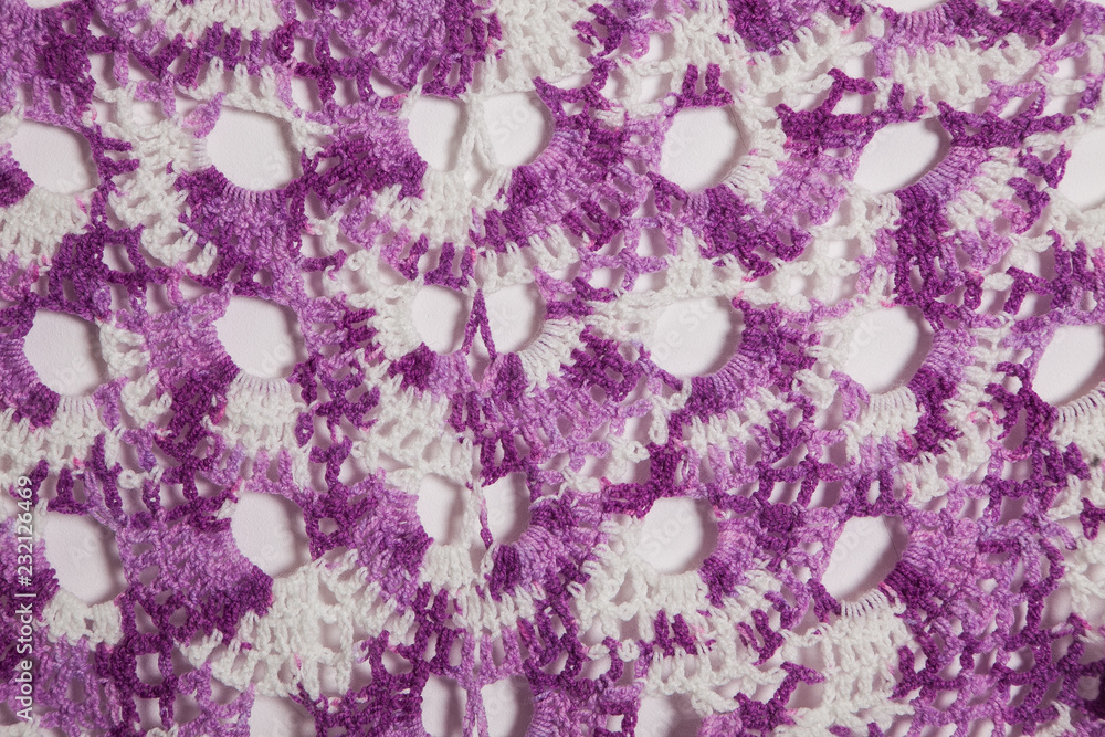 Fototapeta premium Crochet wool yarn ornament