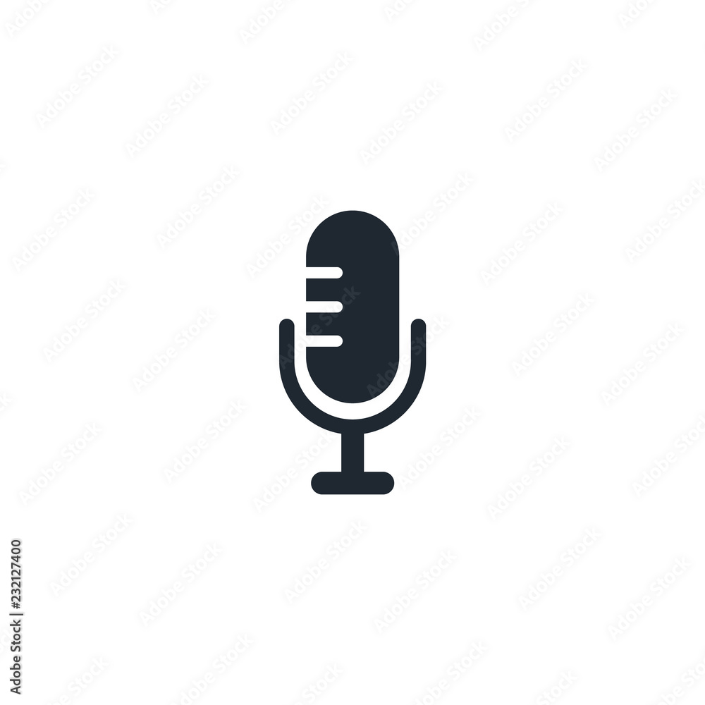 Modern application mike icon for voice messaging. Modern application mike icon for voice messaging.