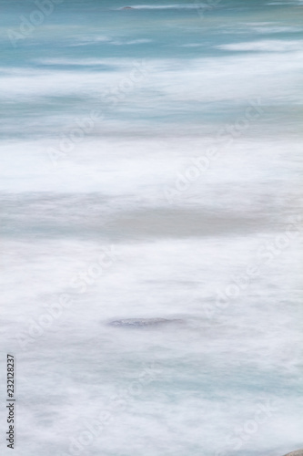 Long exposure of rocks and waves at Little Oberon bay in Wilsons Promontory national park, Victoria, Australia © Michael Evans