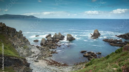 galicia cliff sea ocean wild environment nature loiba photo