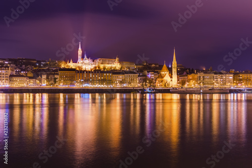 Matthias Church and Fisherman Bastion in Budapest Hungary