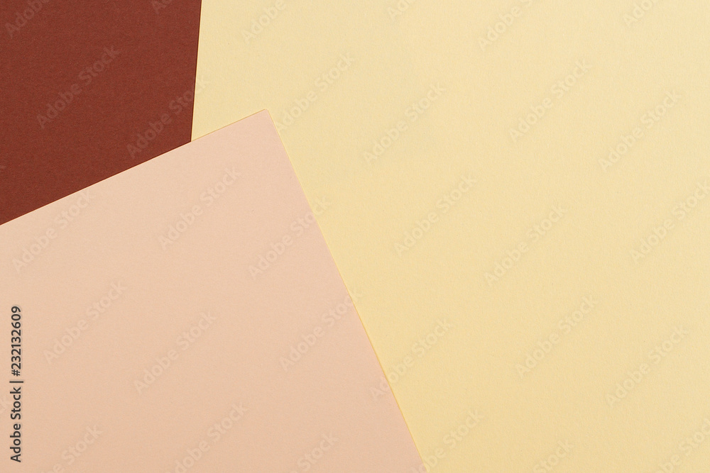 Color papers geometry composition background with beige and brown tones Color papers geometry composition background with beige and brown tones
