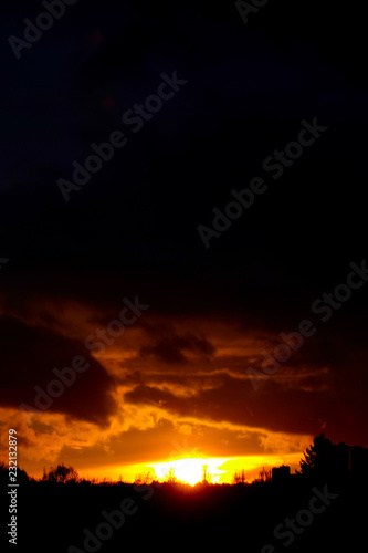 Red Sunset by River