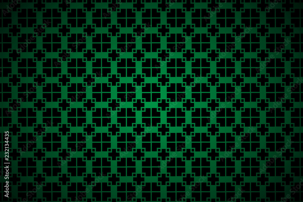Geometric pattern background. Green Background