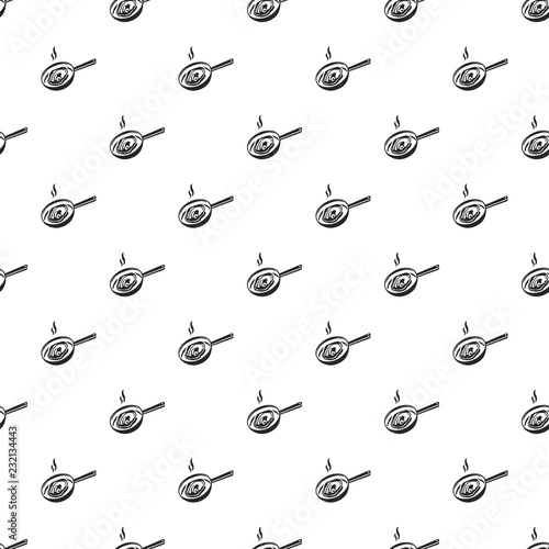 Meat on griddle pattern seamless repeat background for any web design