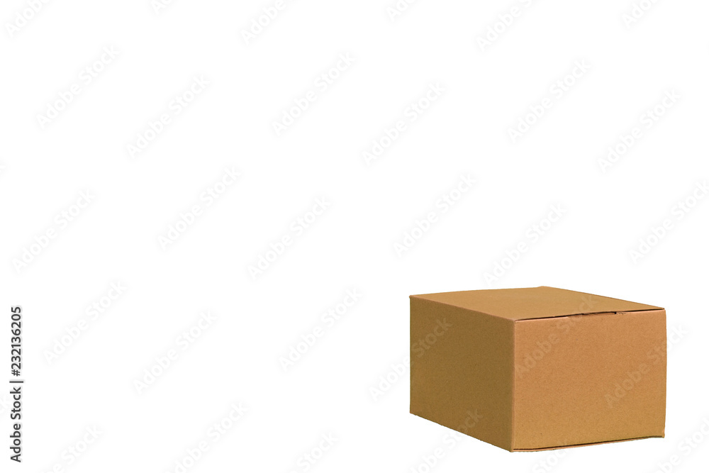 Separate box on white background isolated Separate box on white background isolated