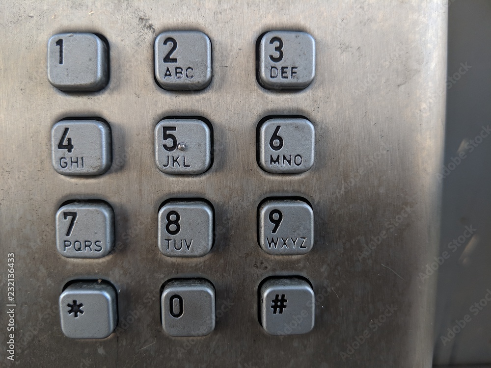 Telefontastatur, Telefonhäuschen Telefontastatur, Telefonhäuschen