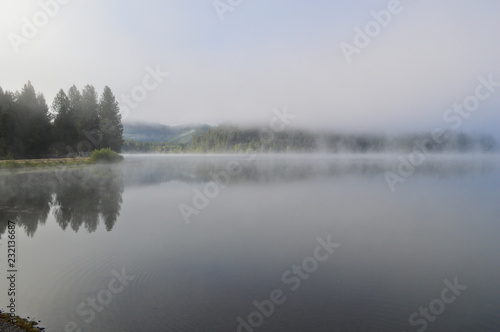 Fog on Lake Selmac in Selma, Oregon © David